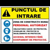 Placuta pentru punctul de intrare pe santier